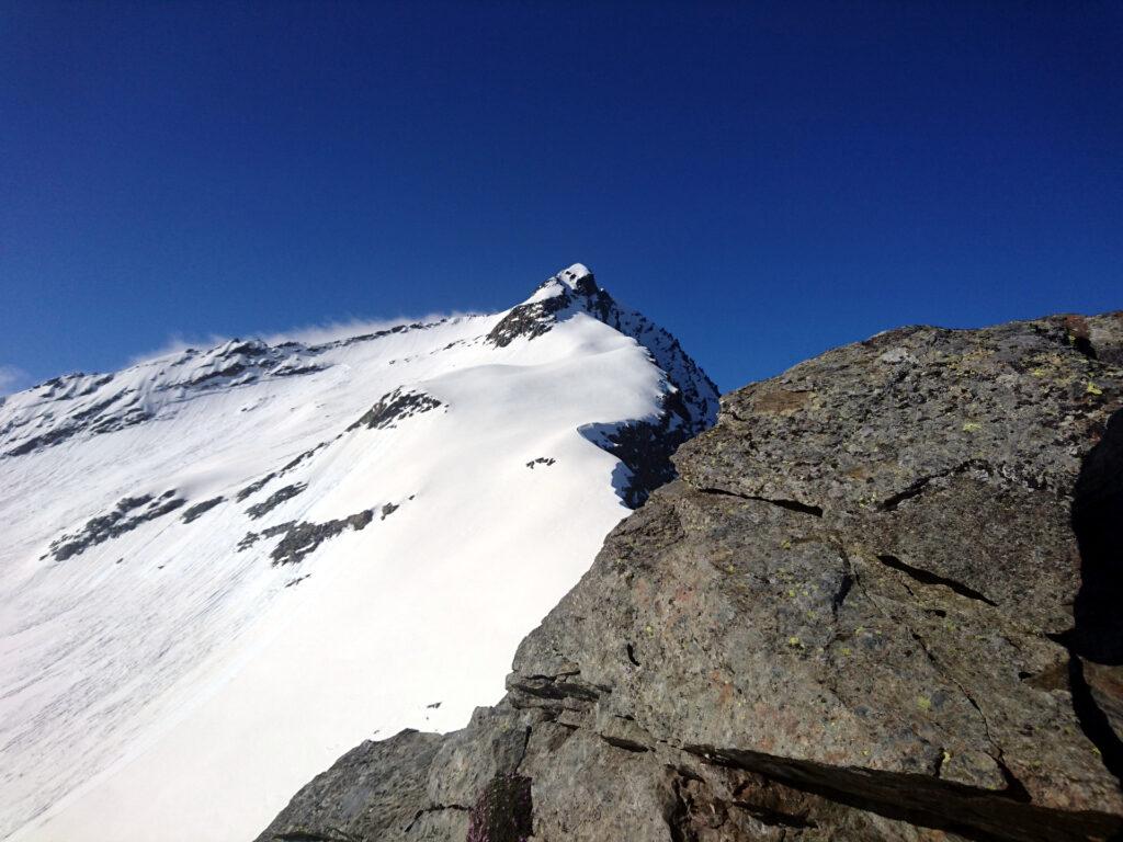 Ci mancherebbero gli ultimi 300 mt di cresta per la cima, ma siamo cotti e decidiamo di accontentarci del canale