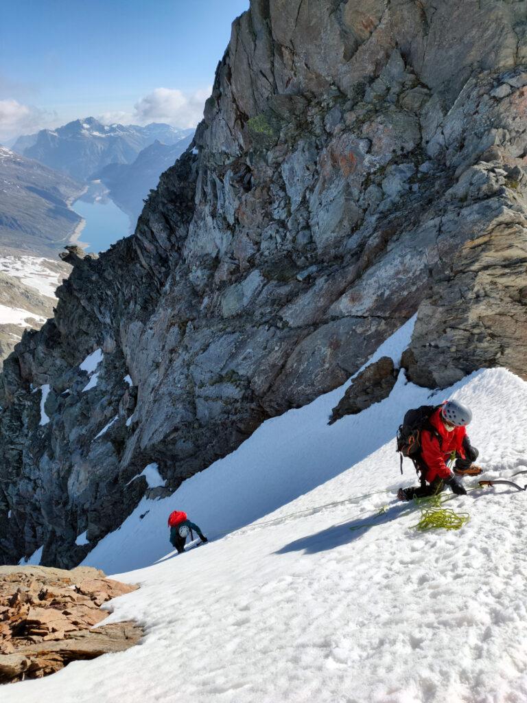 Erica in discesa gradisce la sicura così la proteggo una minima con le picche