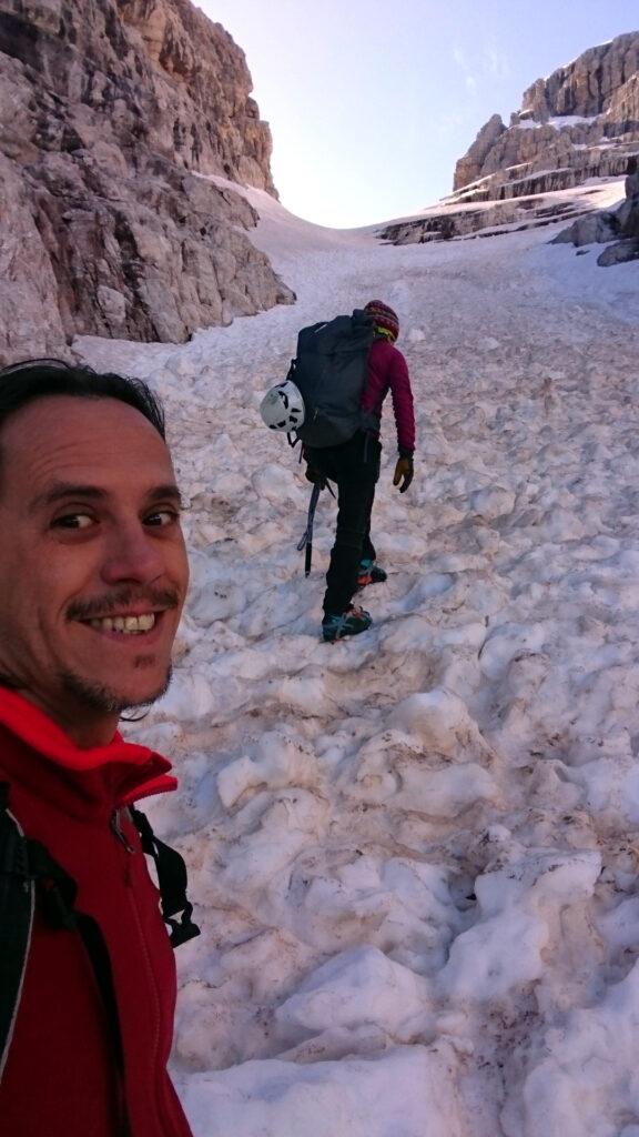 selfie nella parte centrale della Bocca di Tuckett