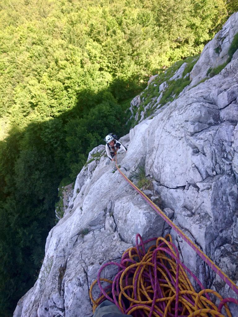 Erica nella parte centrale del terzo tiro