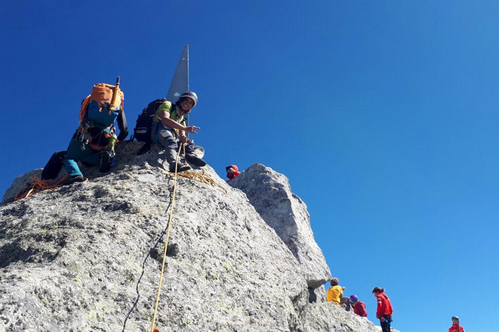 Gab felice in vetta al Badile