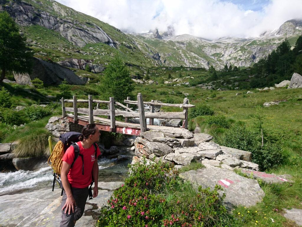 il ponticello della piana alta e Gab sudato fradicio