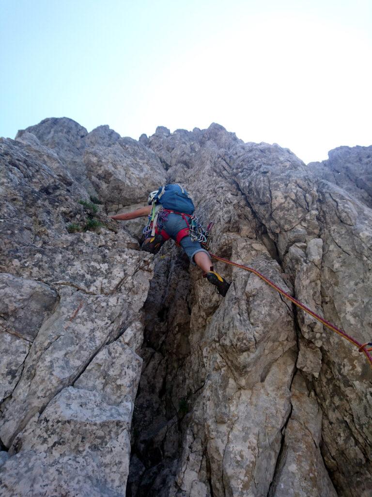 Erica all'attacco del primo tiro della Via Comune