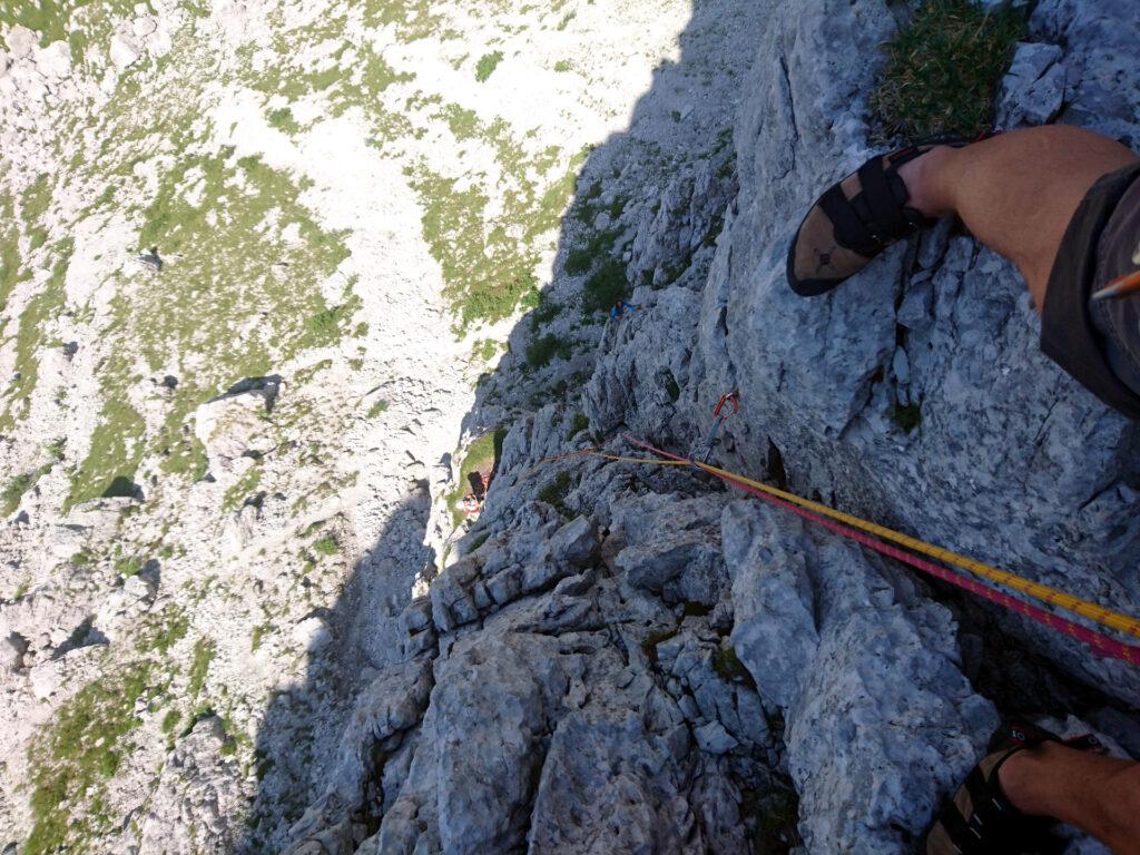 Vista dall'alto del secondo tiro della via Comune