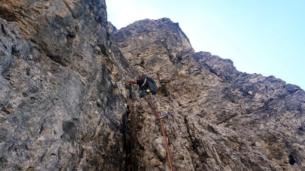 Gab sul primo tiro del diedro Bramani