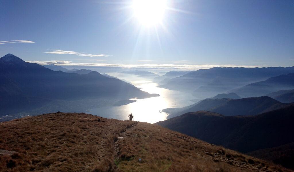 si scende, vista lago