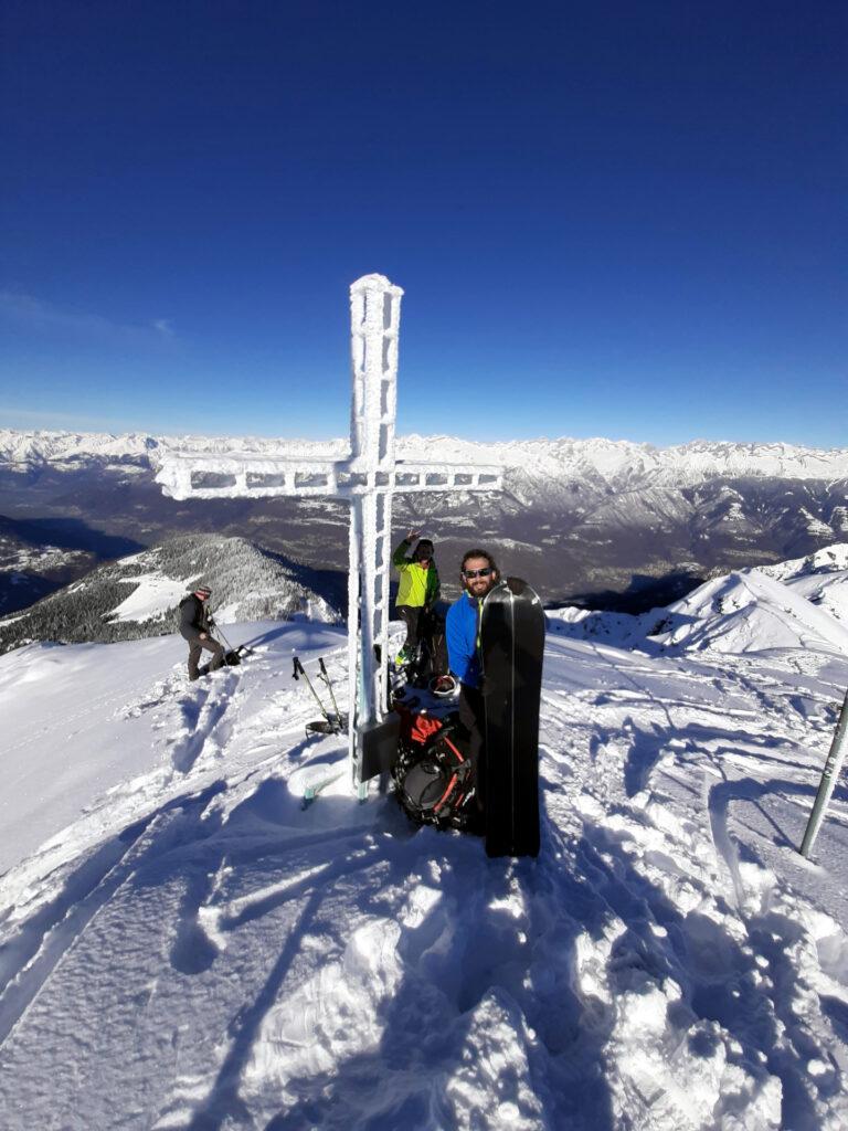 olè, foto per tutti e poi giù, si scende (che fa freddo qui!)