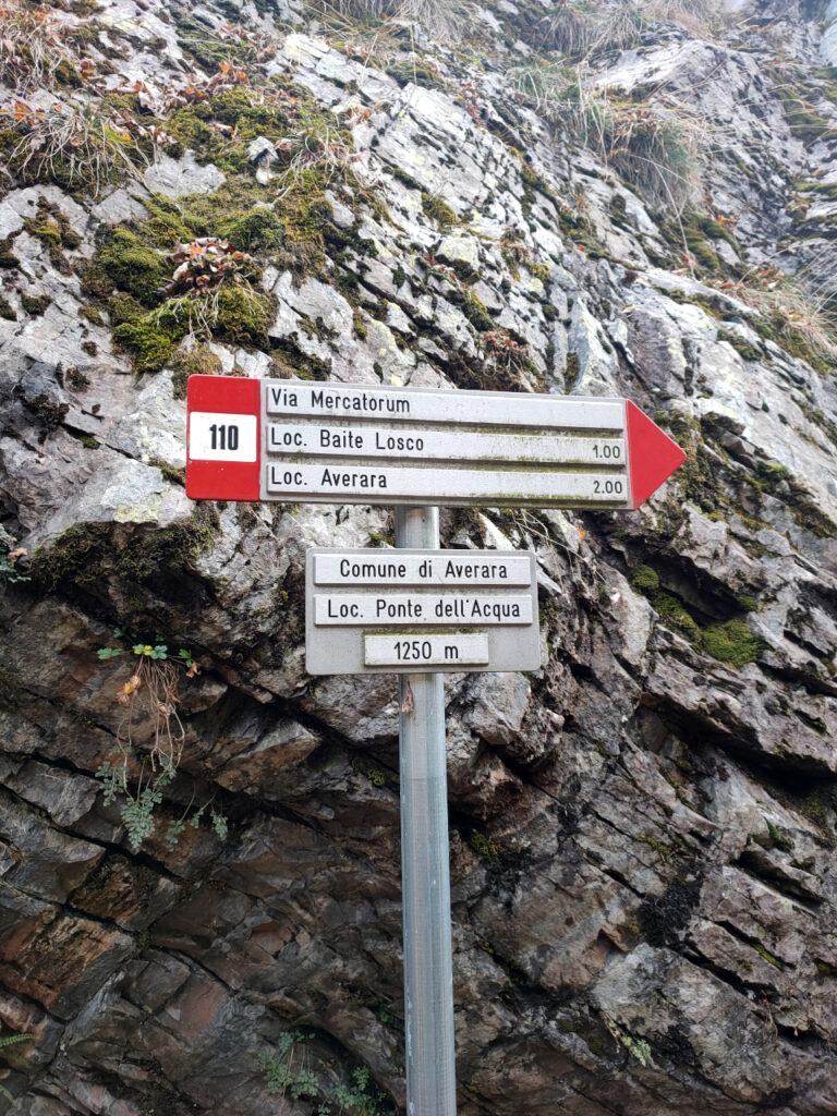 Località Ponte dell'Acqua appena dopo attraversato il torrente