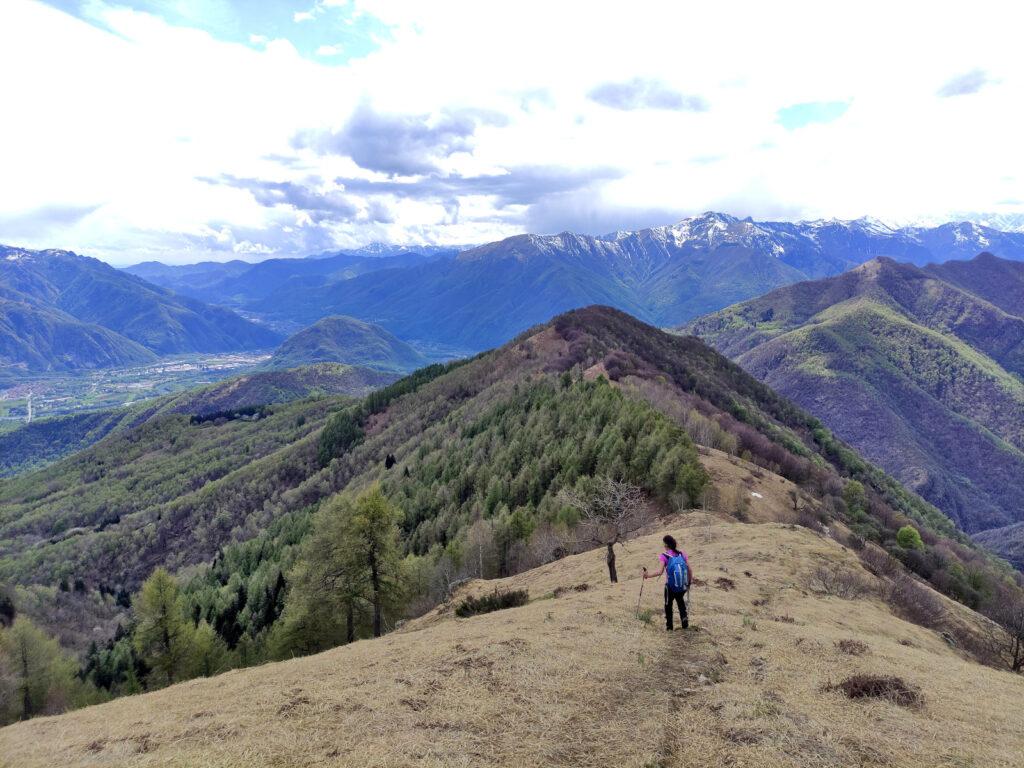 si scende verso la Colma di Cossogno