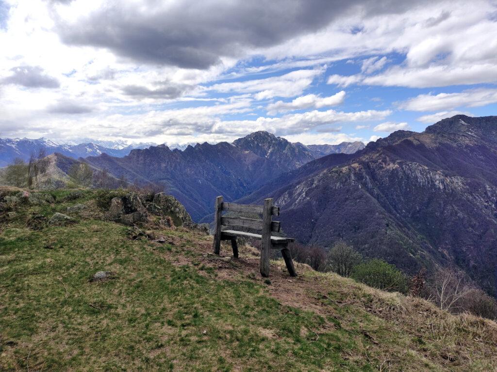 la panchina vista val Grande