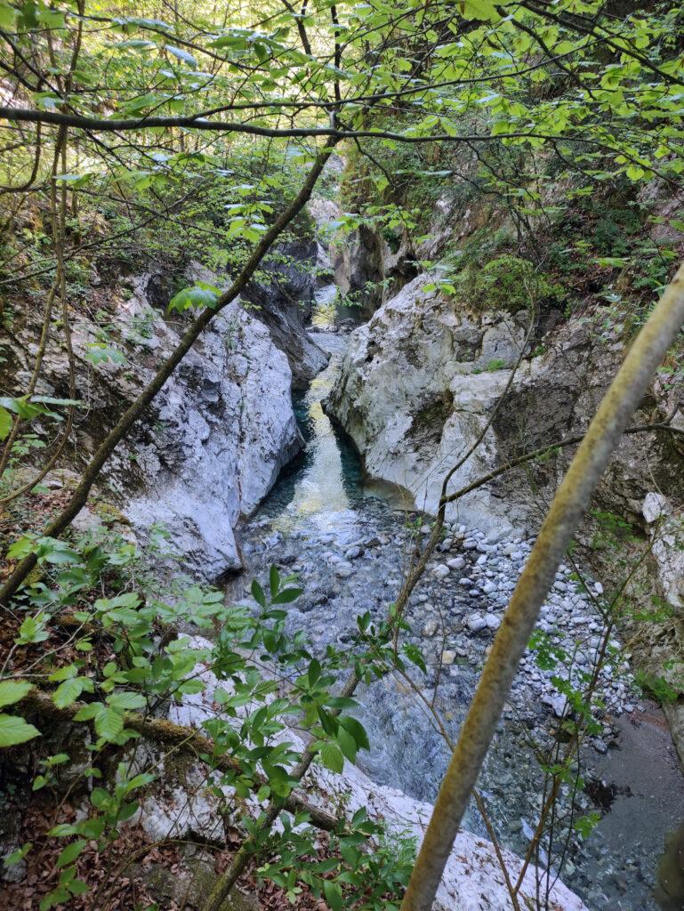 uno dei tanti canyon scavati dal torrente Parina