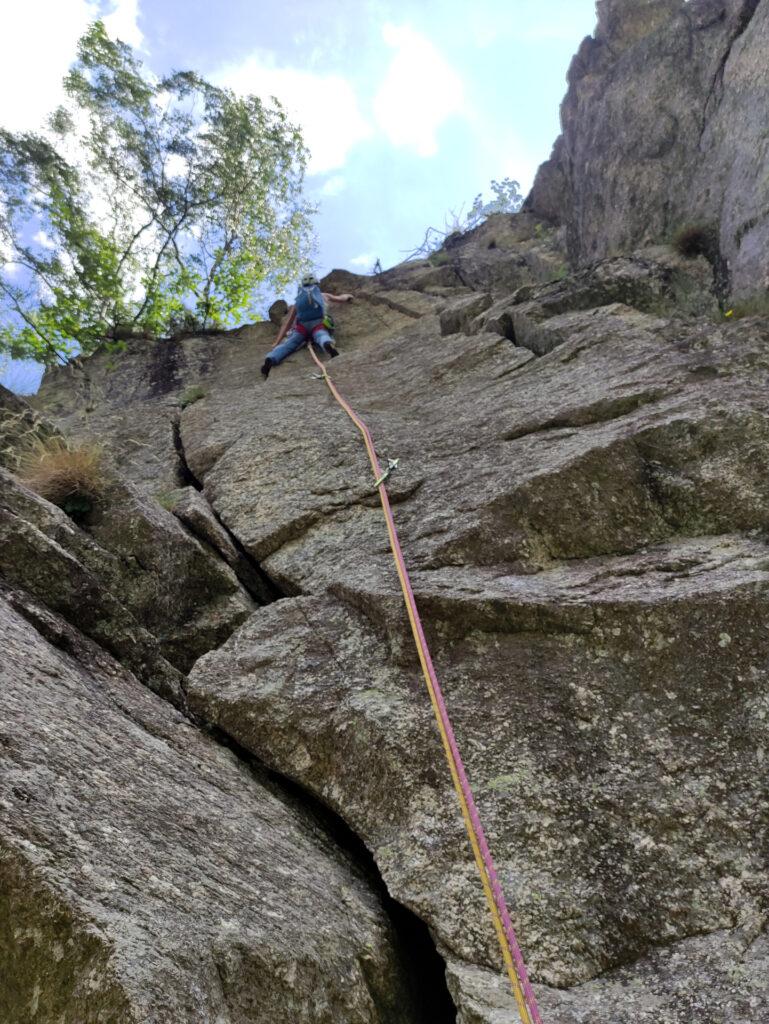 Erica nella parte terminale del 5c dell&#039;ottavo tiro