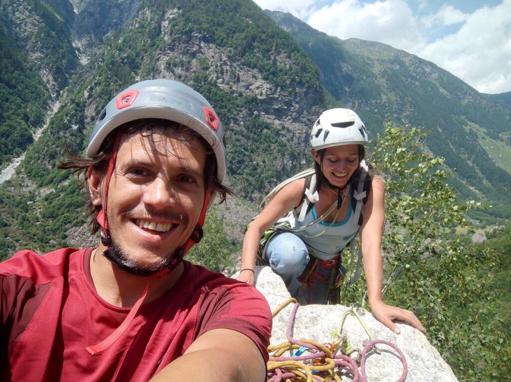 Selfie di vetta insieme!! Ma stavolta la protagonista è Erica che ha saputo tirare tutta la via da prima!!