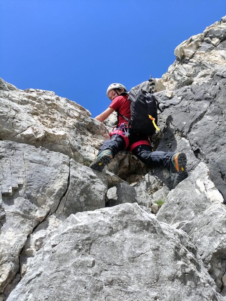 qualche metro di facile e divertente arrampicata