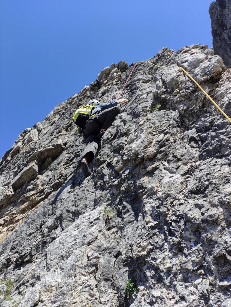 Marco sul muretto del secondo tiro