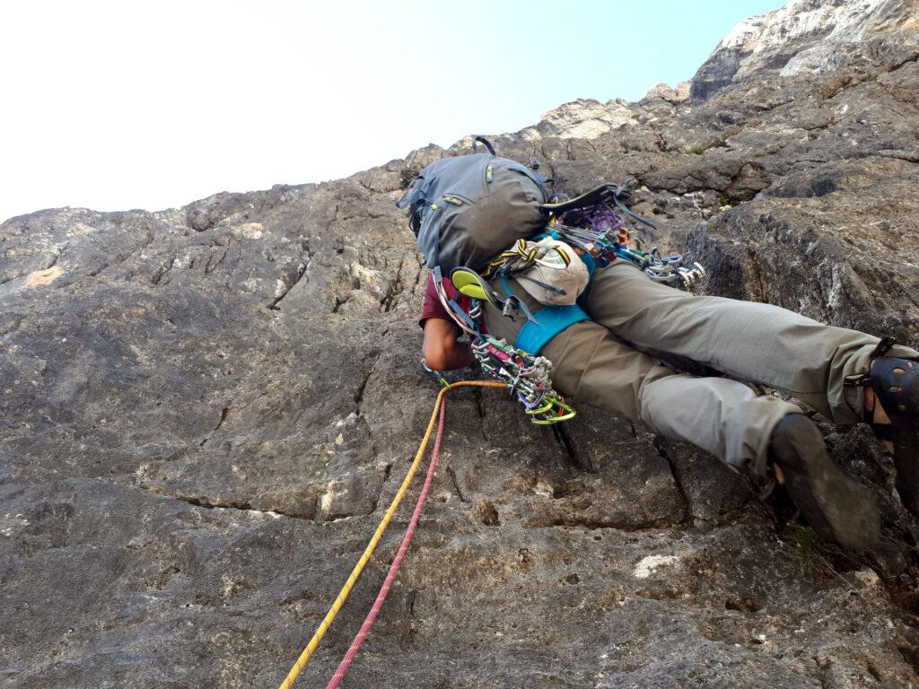 attacco del secondo tiro, un 4b piuttosto verticale anche se ben ammanigliato