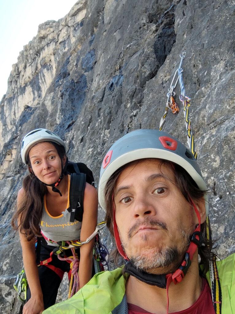 Eh niente, dopo attenta valutazione del tiro successivo decideremo di desistere: roccia bagnata nel finale e gradazione dei tiri che ci ha un po&#039; spaventati