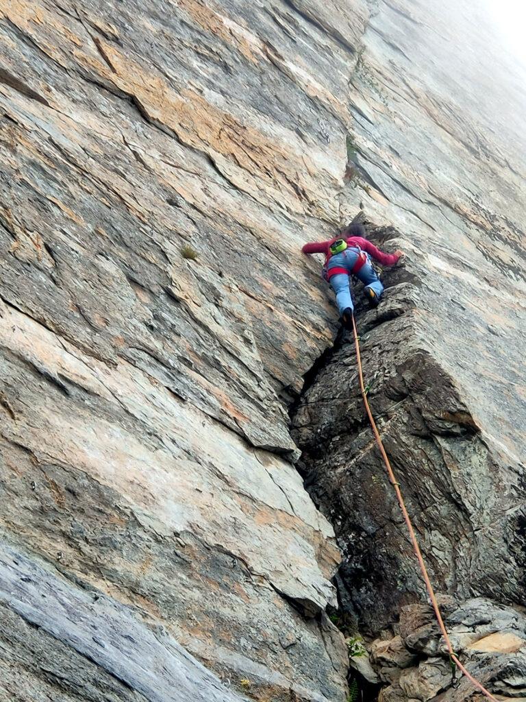 il primo tiro di scaldo (l'unico 5a)