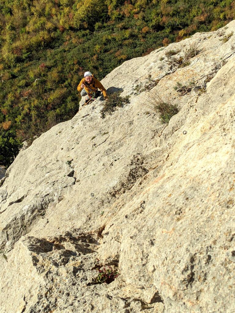 Simo alla fine del 6a+ giustamente soddisfatto