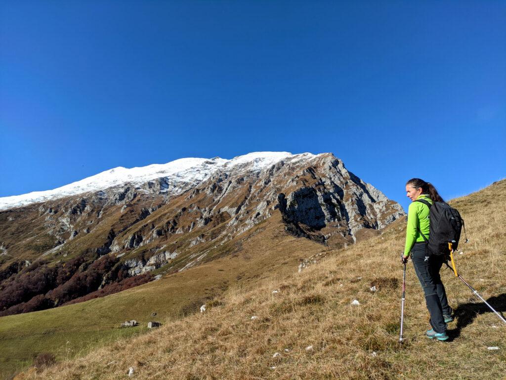 sopra San Calimero, la prima parte di cresta verso il Pizzo della Pieve