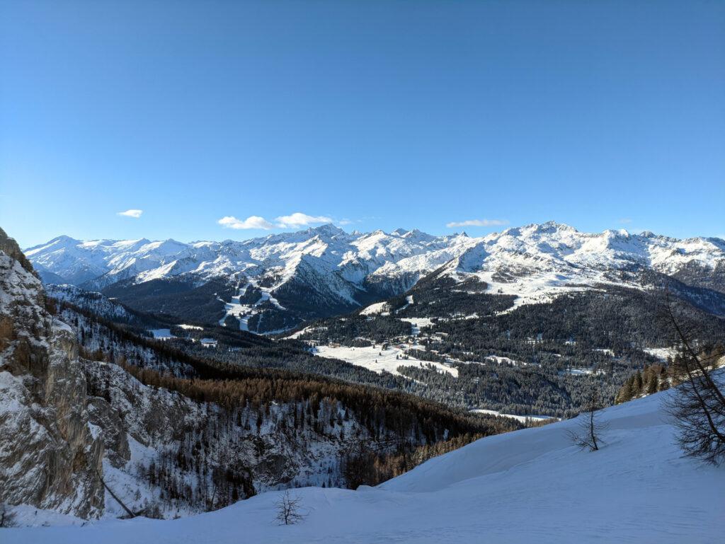 panorama dopo il primo risalto, Presanella da urlo oggi!