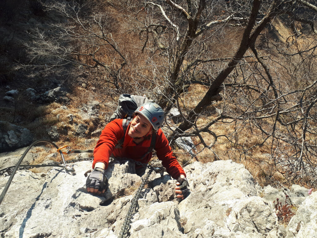 Gab fa la faccia da scemo all'attacco della ferrata ;)