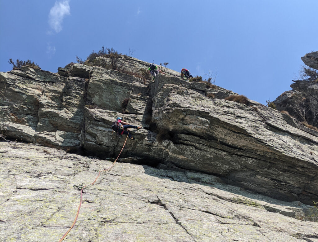 terzo tiro di Scialpinisti: la rimontina