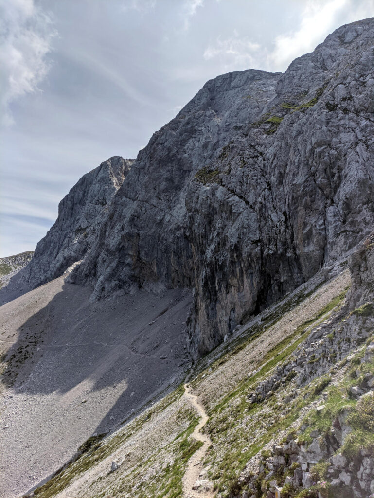 La vista appena sbucati sul versante nord ovest dell'Arera