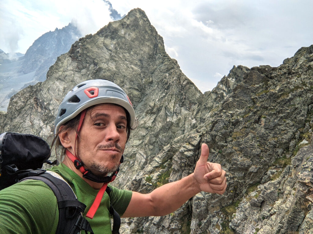 Selfie di Gab con la punta Udine sullo sfondo