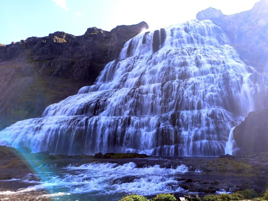 l'ultimo salto (o il primo) delle cascate di Dynjandi