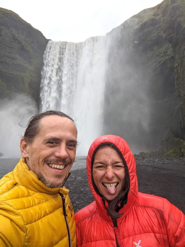 Skógafoss under the rain