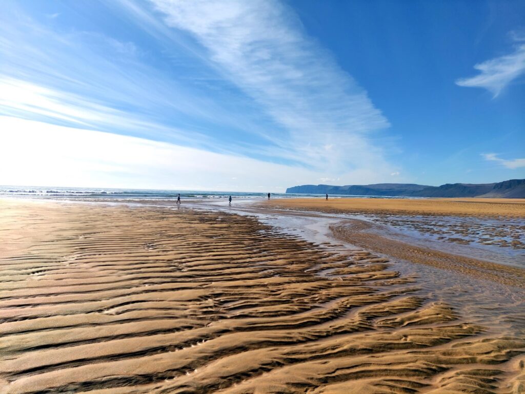 un saluto a questa spiaggia meravigliosa, dove speravamo di vedere anche le foche spiaggiate, ma non fa nulla