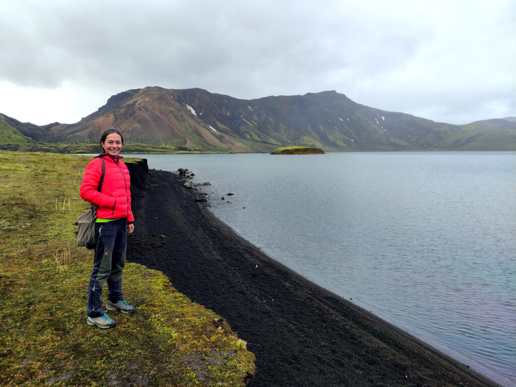 il lago di Frostastaðavatn con i suoi colori (saranno circa le 9 del mattino)