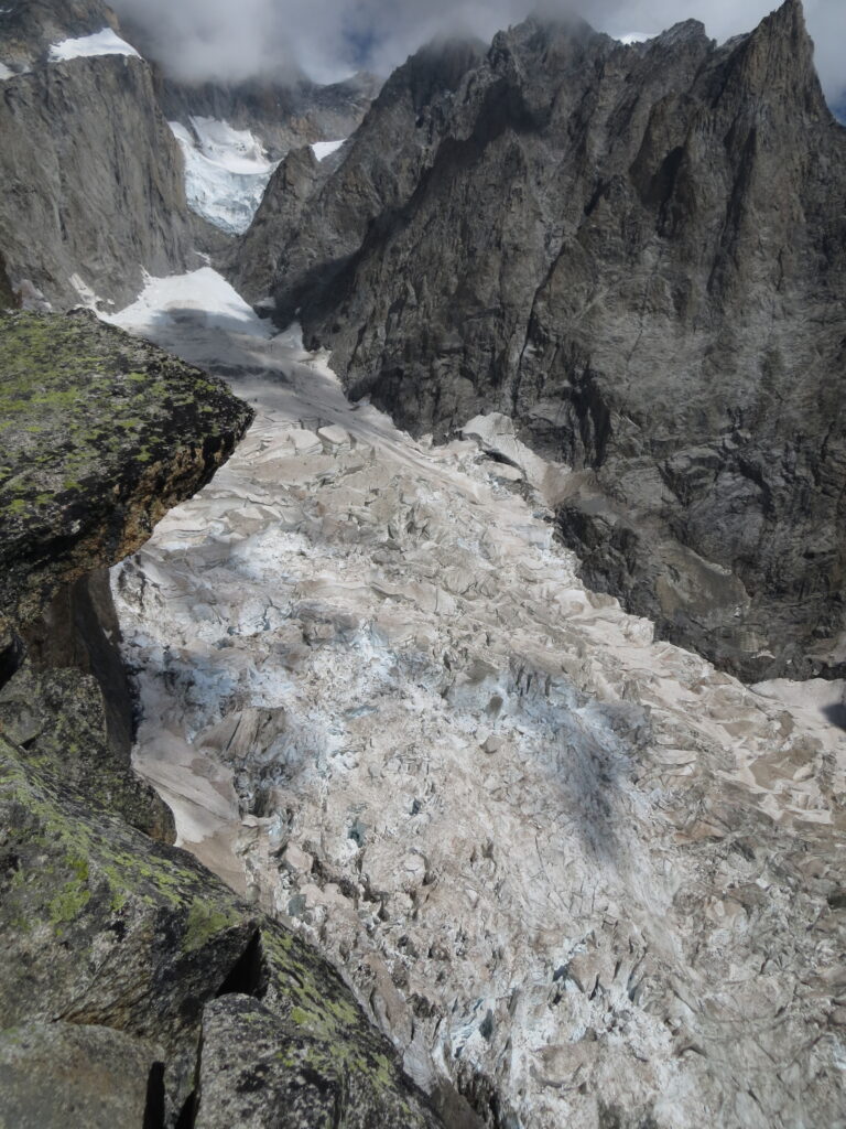 Ghicciaio Freney dalla cima