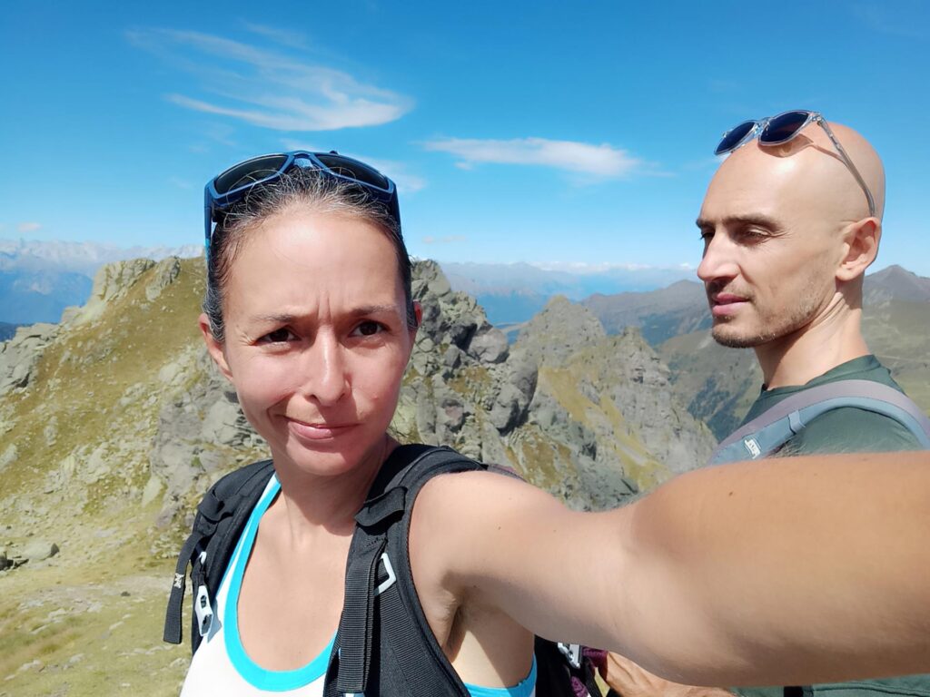 selfie di vetta (la perplessità è dovuta alle stambecche!)