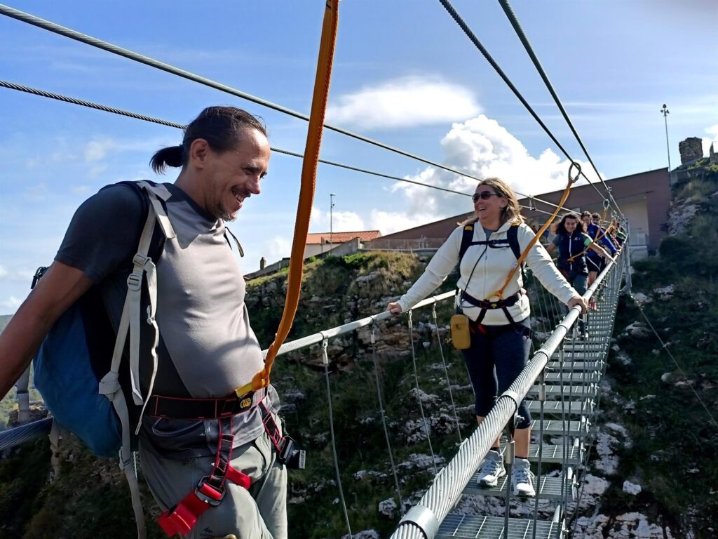 qui al contrario della Ferrata sembrano tutti più tranquilli