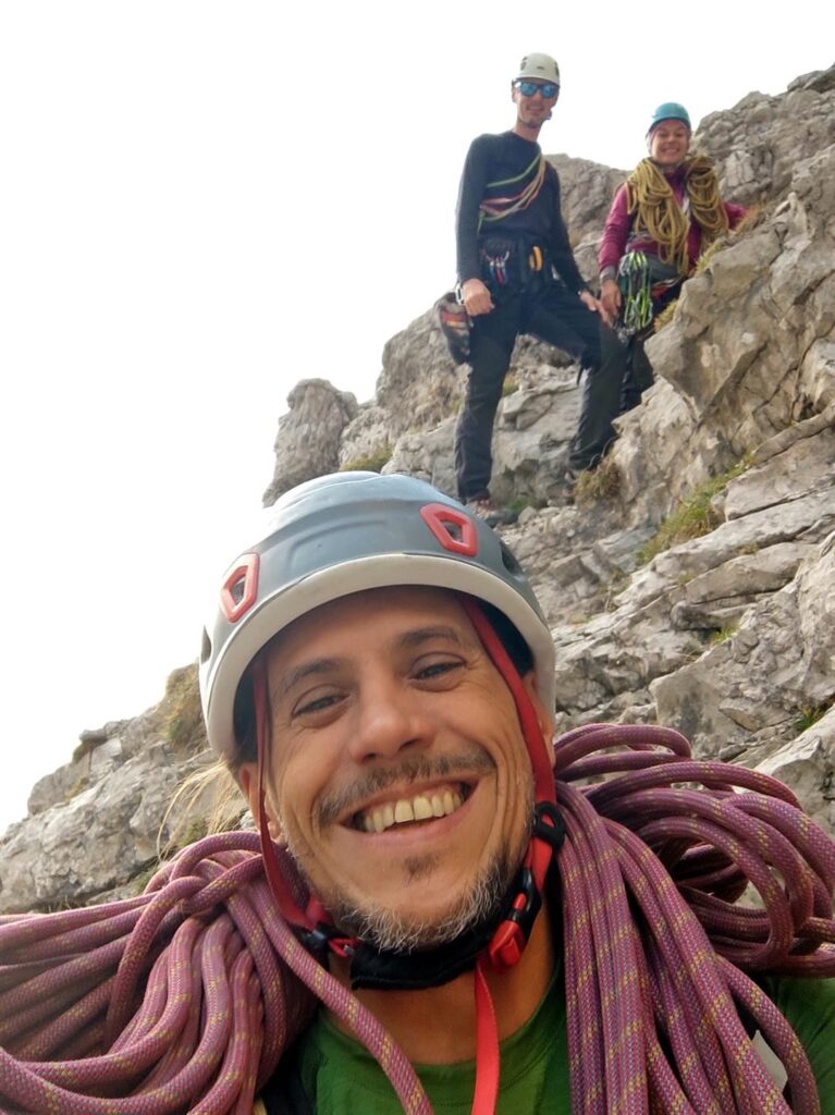 c&#039;è della gioia! e non fa per niente freddo anche se le pareti sono ancora in ombra