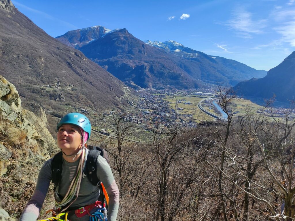 quando si dice arrampicare con vista!