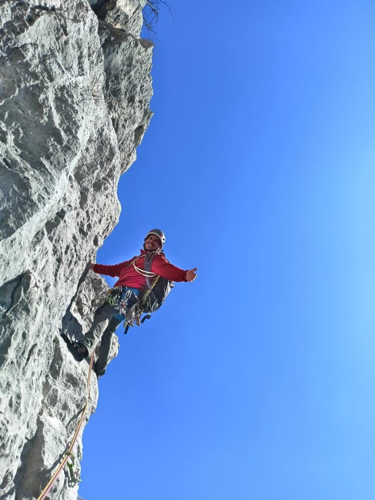 Gabri sull'ultimo tiro, superato il passo stronzo (che è dato 5c... ma...)