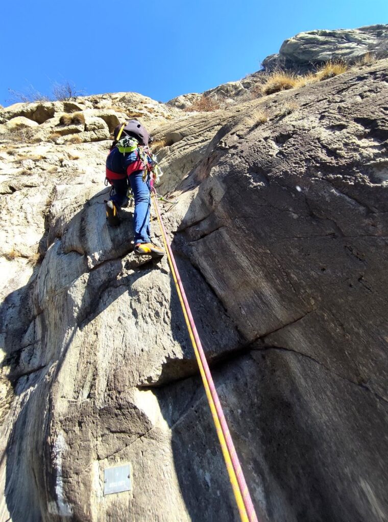 Erica supera il muretto iniziale del quarto tiro