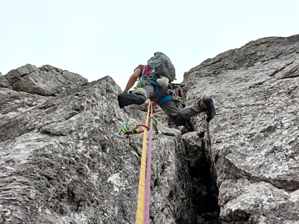 Gab alla partenza del breve caminetto del quarto tiro