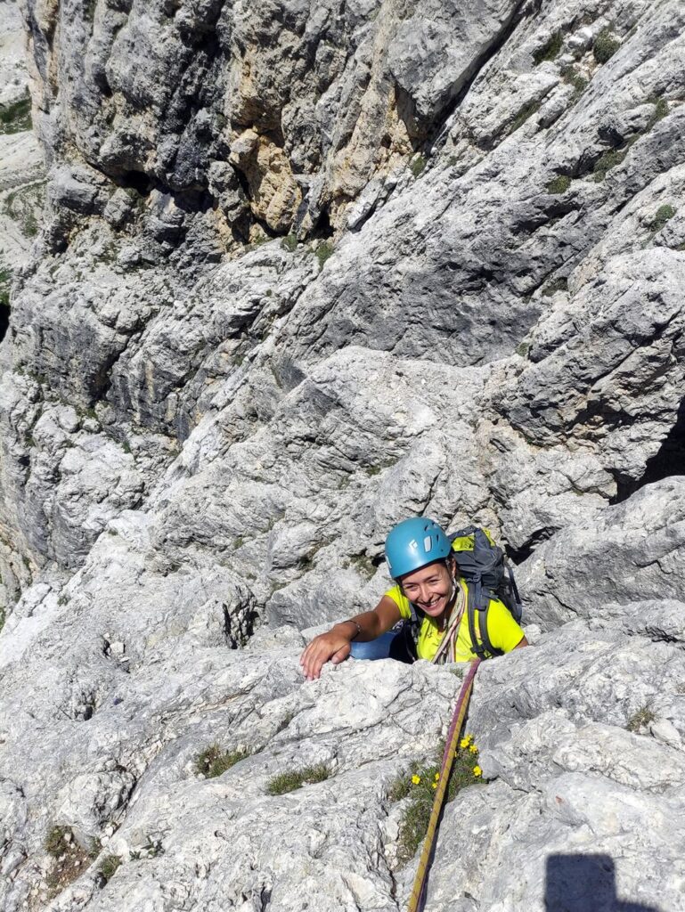 Erica in uscita dal secondo tiro