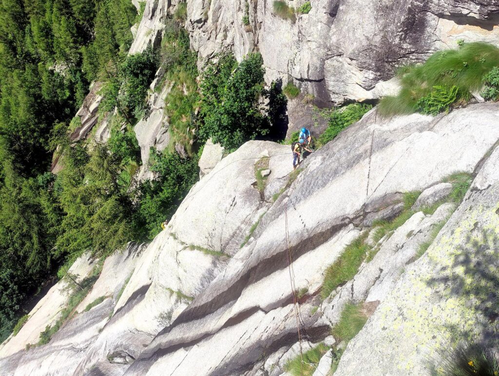 Il traverso verso Yoghi visto dall'alto