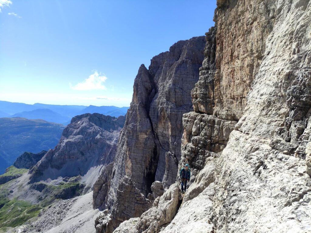 Erica sul facile e panoramico traverso del terzo tiro