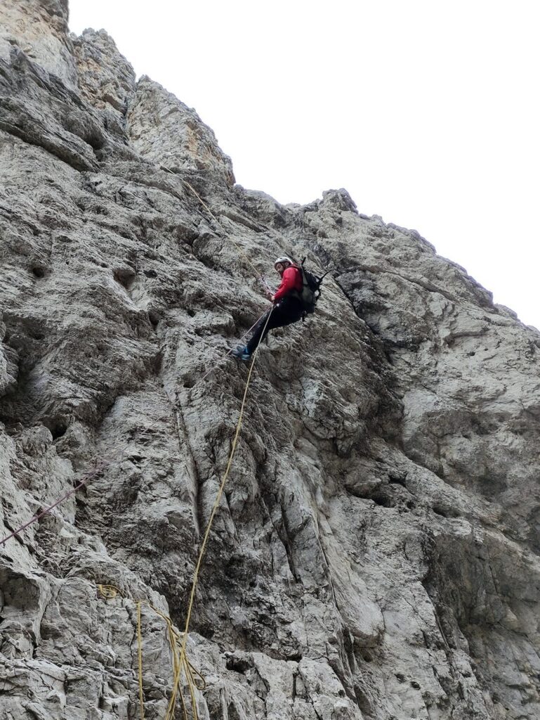 Marco in calata, siamo quasi alla forcella iniziale