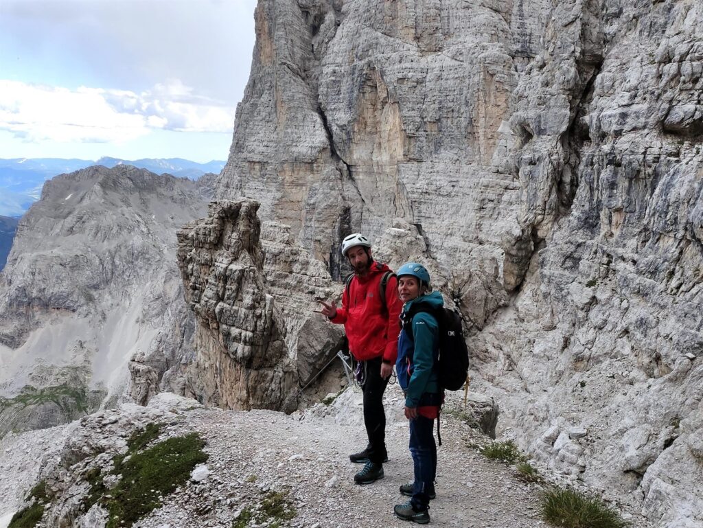 facce stanche... e ancora dobbiamo farci tutte le Bocchette a ritroso!