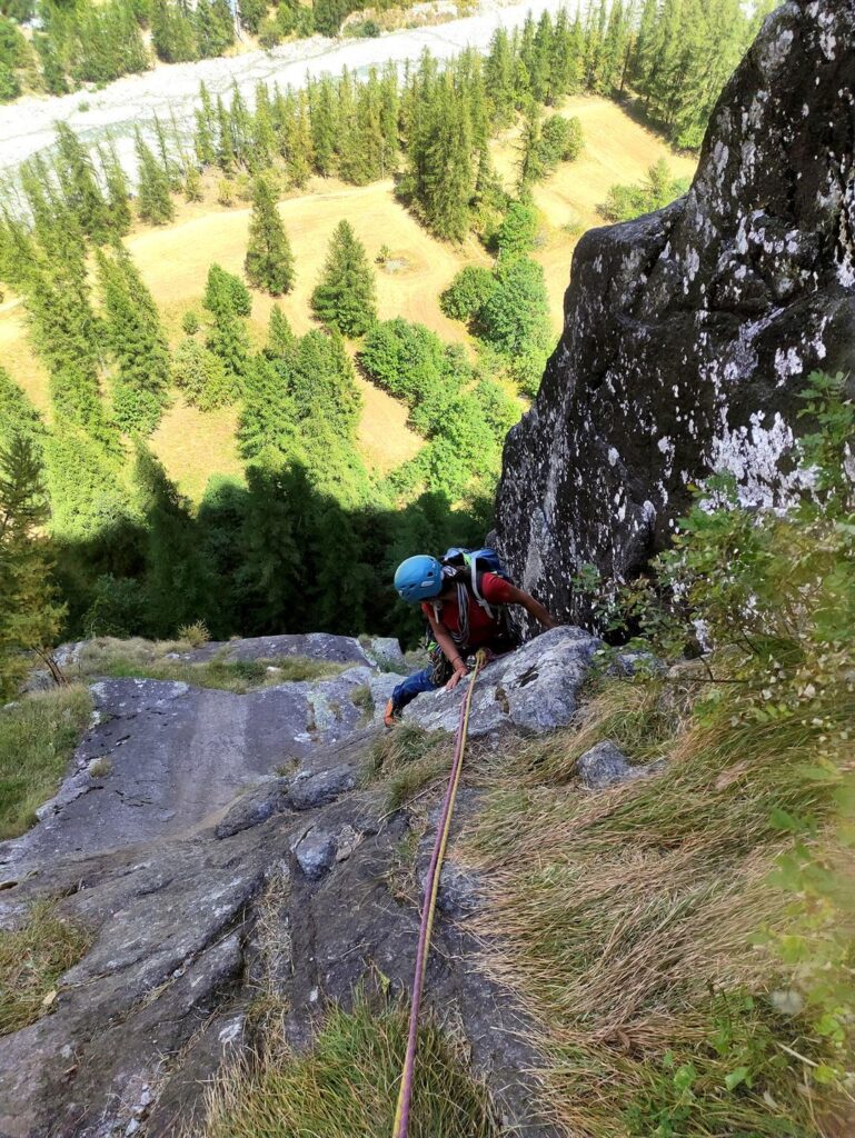 Erica sulle placche della parte finale del terzo tiro