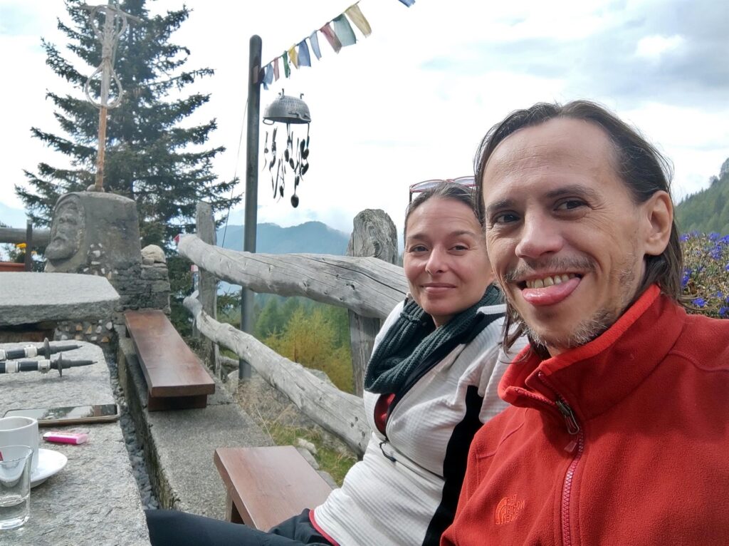 relax, caffè e cicchetto sulla terrazza del rifugio