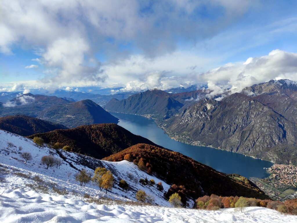 mentre il Lago di Lugano rimane bene in vista