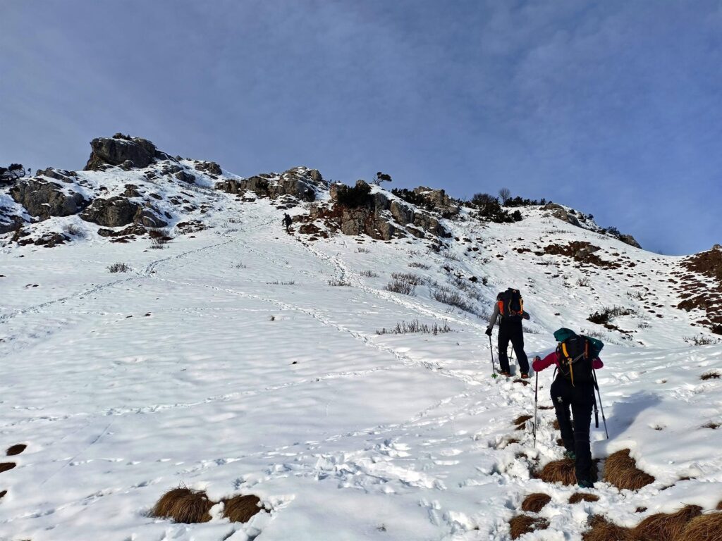 Nella prima parte la neve è davvero poca